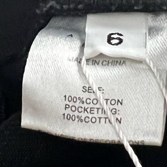 AREA NYC Crystal Backslit Jeans in Black Sz 6 - Picture 15 of 15